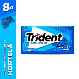 Chiclete Hortelã Sem Açúcar Trident 8g com 5 Unidades
