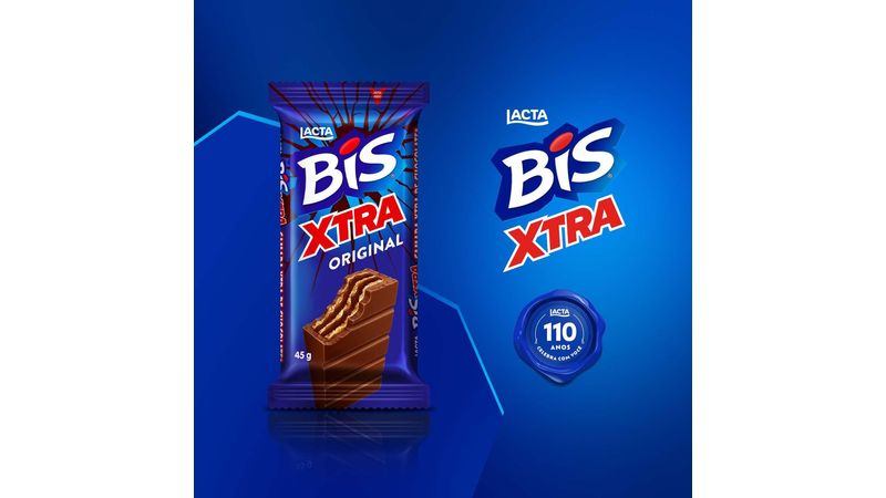 Chocolate Bis Xtra ao Leite Lacta 45g  Mambo Supermercado São Paulo -  Mambo Supermercado São Paulo