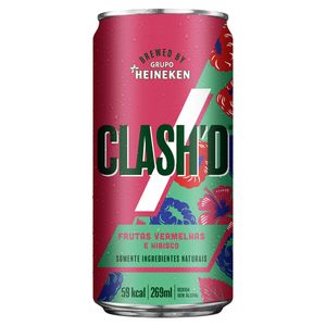 Refrigerante Natural Frutas Vermelhas e Hibísco Clash'd Lata 269ml