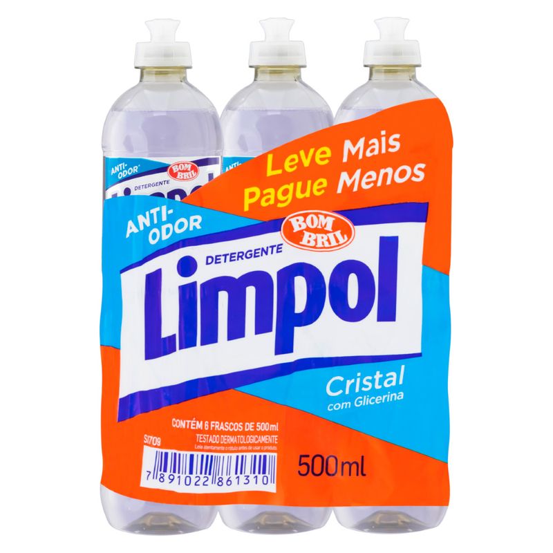 275148-KIT-C6-DETERGEN-LIMPOL-LV-PG-500ML-CRISTAL