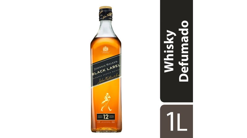 WHISKY JOHNNIE WALKER BLACK LABEL 12 ANOS 1000 ML preço - Comprar WHISKY  JOHNNIE WALKER BLACK LABEL 12 ANOS 1000 ML