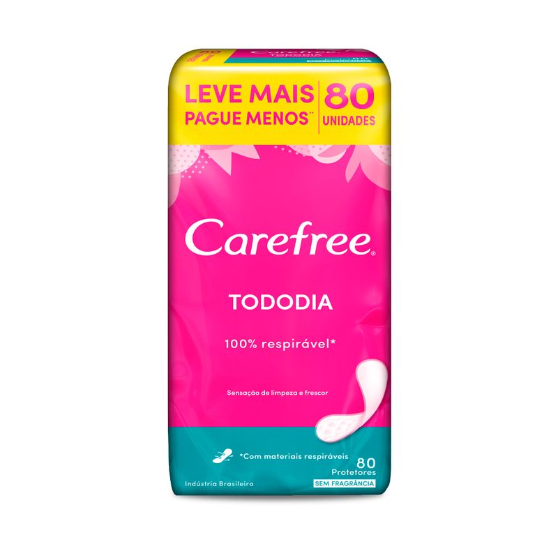 Protetor-Diario-Todo-Dia-Sem-Perfume-Carefree-Com-80-Unidades