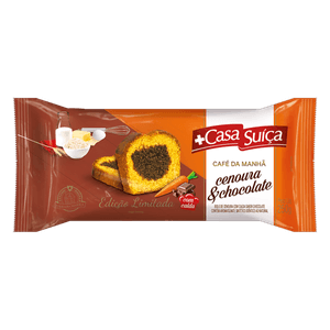 Bolo de Cenoura com Cobertura de Chocolate Café da Manhã Casa Suiça 250g
