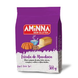 Fécula de Mandioca Sem Glúten Aminna 300g