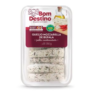 Queijo Mozzarella de Búfala Fresca Palito Condimentado Bom Destino 350g