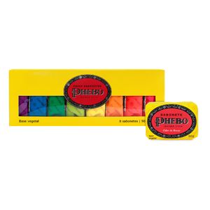 Kit Sabonete Phebo Amarelo Caixa com 8 Unidades