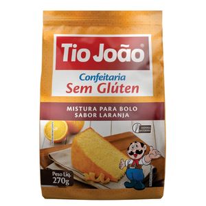 Mistura para Bolo de Laranja Sem Glúten Tio João 270g
