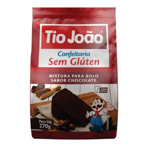 Mistura para Bolo de Chocolate Sem Glúten Tio João 270g