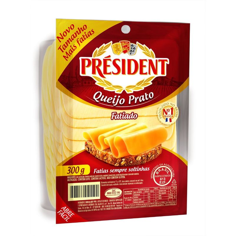 Queijo-Prato-Fatiado-President-300g