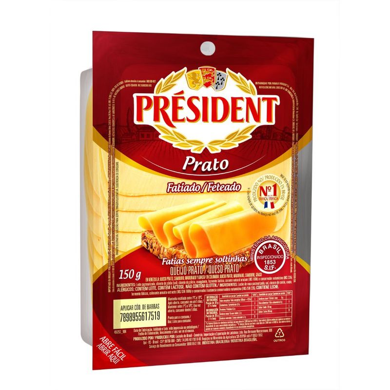 Queijo-Prato-Fatiado-President-150g