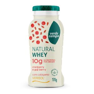 Iogurte Natural Whey Sabor Cranberry e Goji Berry Verde Campo 170g