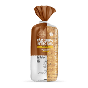 Pão 100% Integral 12 Graos Nutrivida 400g