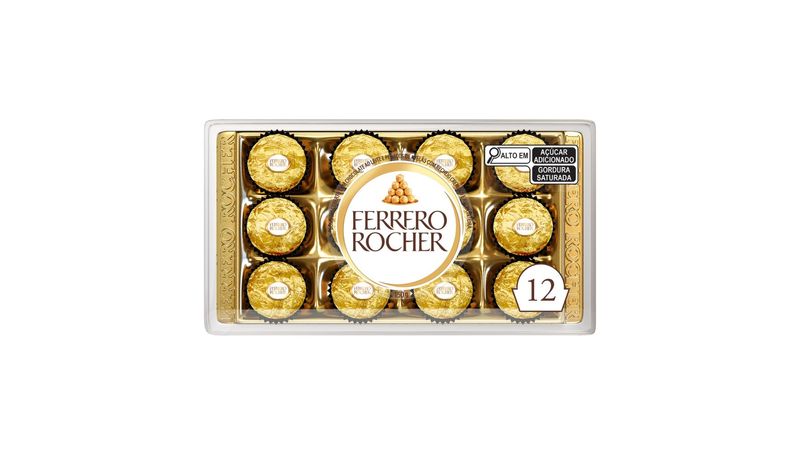 Bombom Chocolate Ferrero Rocher T12 Display 12x12,5g 150g - Colibri Festas