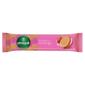 Biscoito Recheado sabor Morango Piraque 76g
