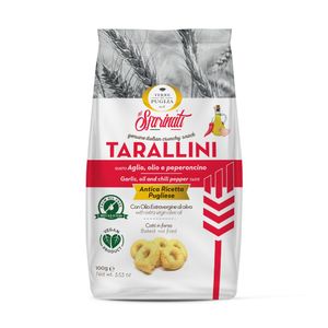 Biscoito Italiano Tarallini sabor Alho Azeite e Pimenta 100g