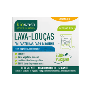 Detergente para Máquina de Lavar 3 em 1 Biowash 168g