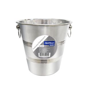 Balde para Champagne 100% Inox Euroquadrus 21,5cm