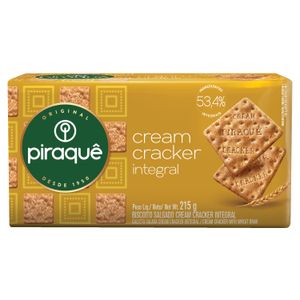 Biscoito Cracker Integral Piraque 215g