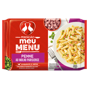 Penne ao Molho Parisiense Com Queijo Parmesão Ralado Perdigão Pacote 300g