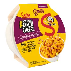 Mac'n Cheese Cheddar e Calabresa Congelado Sadia Pote 300g