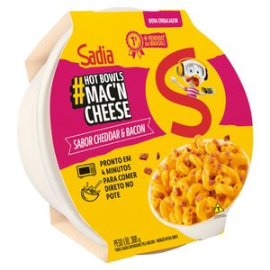 Mac'n Cheese Cheddar e Bacon Congelado Sadia Pote 300g