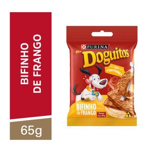 Petisco para Cães Adultos e Filhotes Bifinho de Frango Doguitos 65g
