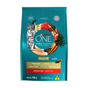 Ração Seca Frango e Carne One Gato Adulto Purina 500g