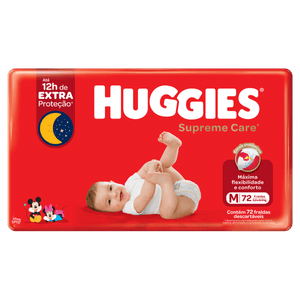 Fralda Huggies Roupinha Supreme Care M - 72 Unidades