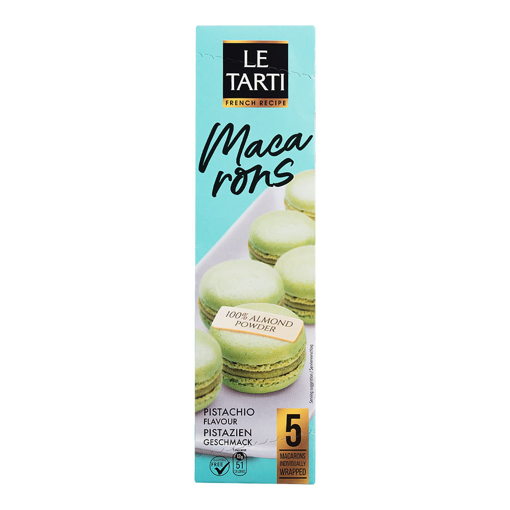 Macarons Recheado Frances LE TARTI Pistache Caixa 60g |Mambo