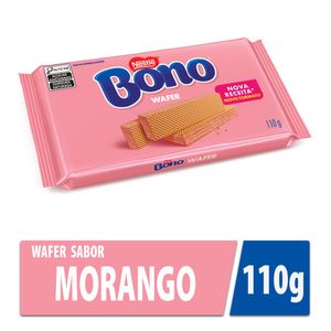 Biscoito Wafer Sabor Morango Bono 110g
