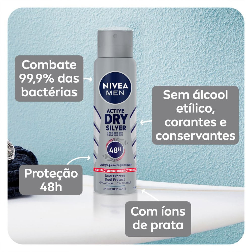Desodorante Aerosol Silver Protect Nivea 150ml  Mambo Supermercado São  Paulo - Mambo Supermercado São Paulo
