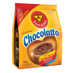 Achocolatado em Pó Instantâneo Chocolatto 3 Corações Pacote 700g