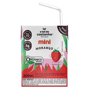 Bebida Vegetal Orgânica Mini Morango A Tal da Castanha 200ml