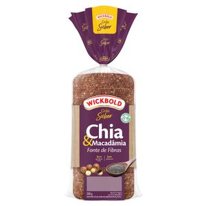 Pão de Forma Chia e Macadamia Grão Sabor Wickbold 350g