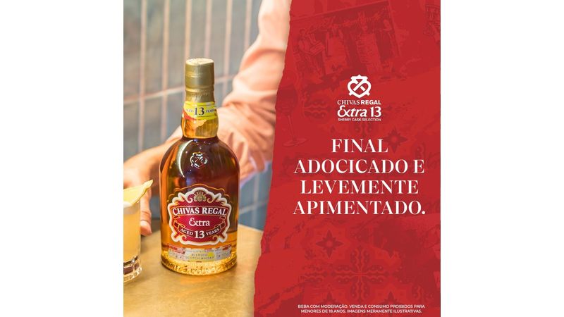 Whisky Escocês Extra 13 anos Chivas Regal 750ml | Mambo