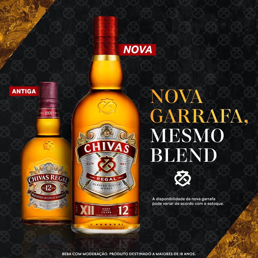 Whisky Escocês 12 Anos Chivas Regal 750ml | Mambo Supermercado São