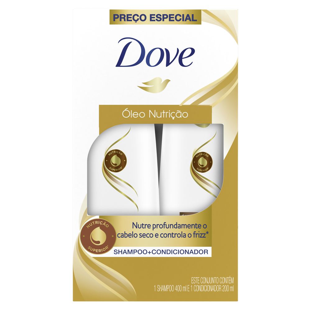 Kit Shampoo + Condicionador Óleo Nutrição Dove 200ml Preço Especial