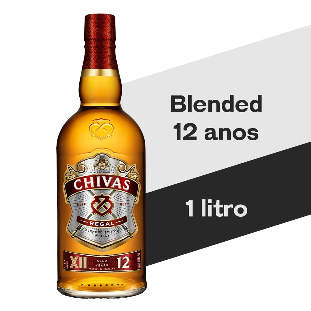 Whisky Escocês Chivas Regal 12 Anos 1 Litro | Mambo Supermercado