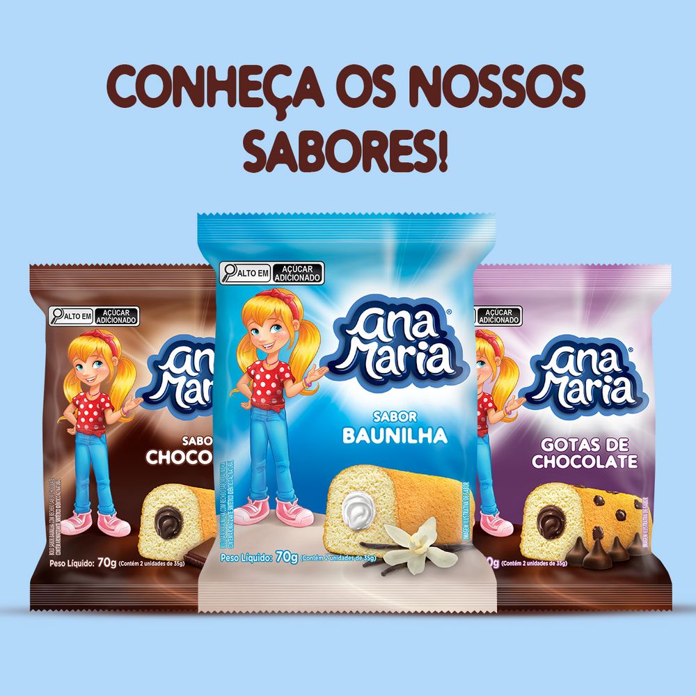 Bolo Ana Maria Gotas de Chocolate 70g – Supermercado Bom Demais