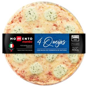 Pizza 4 Queijos Congelada Momento Mambo 450g