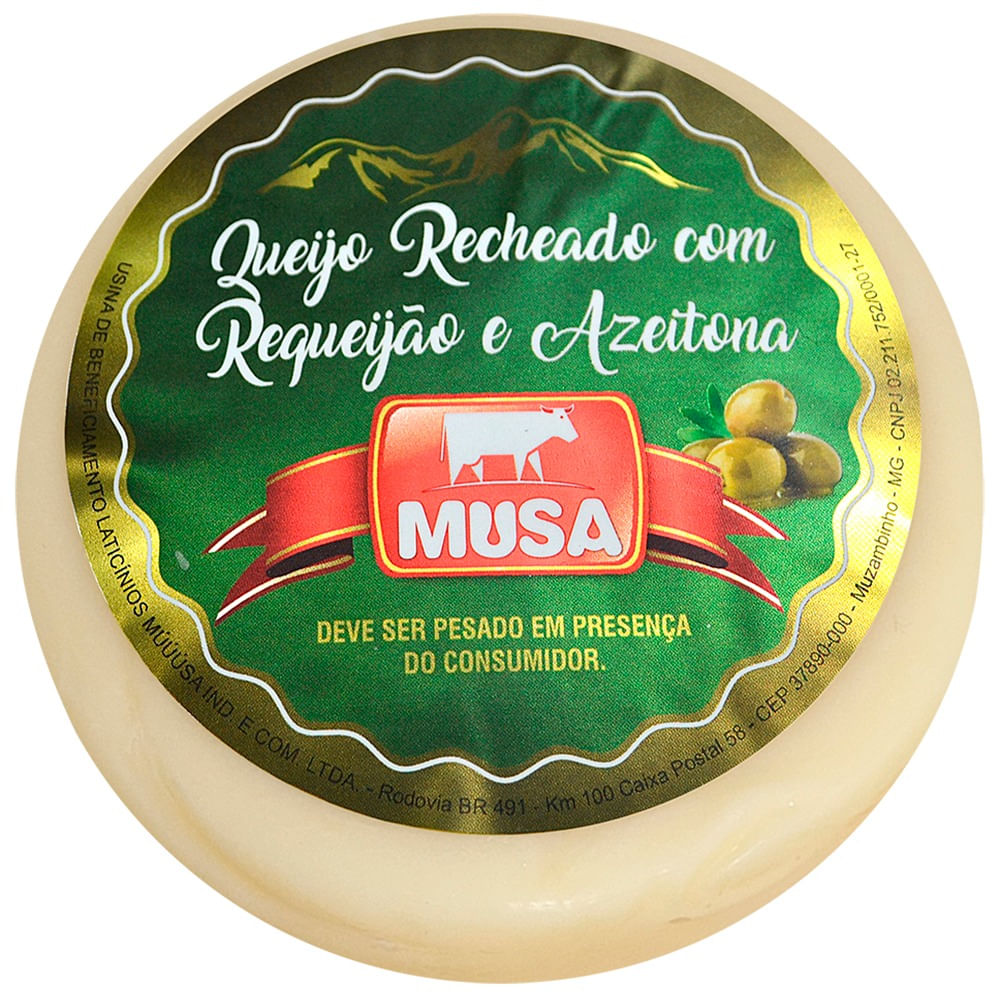Queijo Mussarela Recheado Musa Requeijão E Azeitona Kg Mambo Supermercado São Paulo Mambo 4432