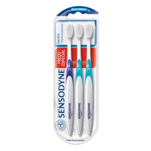 Kit 3 Escova Dental Sensodyne Gentle