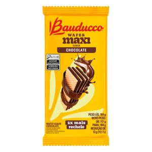 Biscoito Wafer Recheio Chocolate Bauducco Maxi Pacote 104g