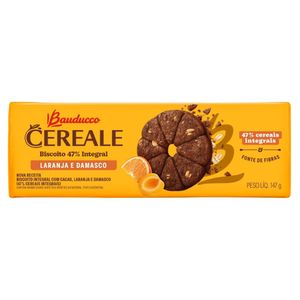 Biscoito Cereale & Frutas Sabor Damasco e Laranja Bauducco 141g