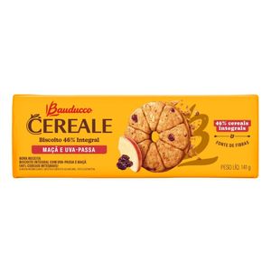 Biscoito Cereale & Frutas Sabor Maçã e Uva Passa Bauducco 141g