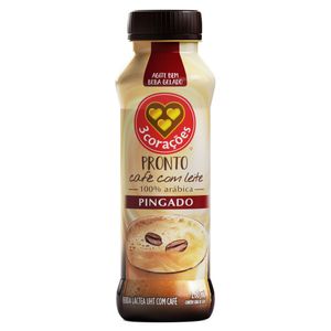 Bebida Láctea Cappuccino Café com Leite 3 Corações 260ml