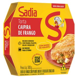 Torta de Frango com Palmito, Milho e Requeijão Sadia 500g