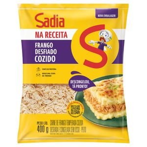 Frango Desfiado Temperado Cozido Na Receita Sadia 400g