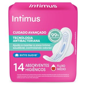Absorvente com Abas Antibacteriano Ultrafino Intimus 14 Unidades