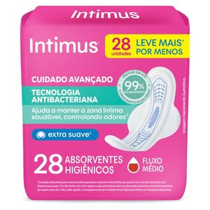 Absorvente com Abas Tecnologia Antibacteriano Intimus 28 Unidades